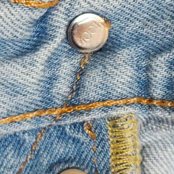 Levi's 501 XX Mens Straight Button-Fly Jeans 34/30 Blue Cotton-Blend 00501-3184 - Picture 6 of 16